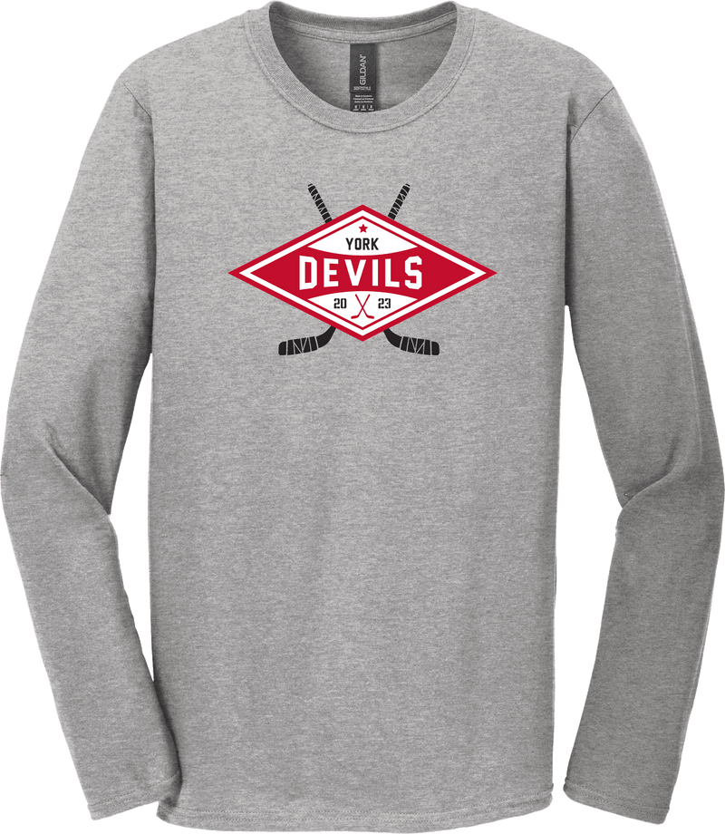 York Devils Softstyle Long Sleeve T-Shirt