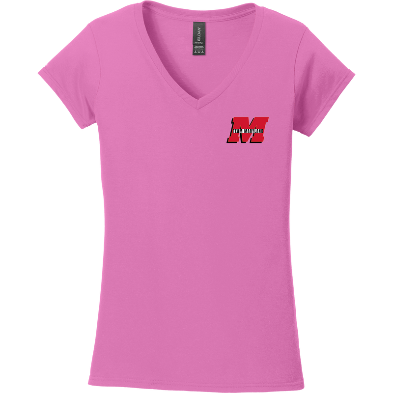 Team Maryland Softstyle Ladies Fit V-Neck T-Shirt