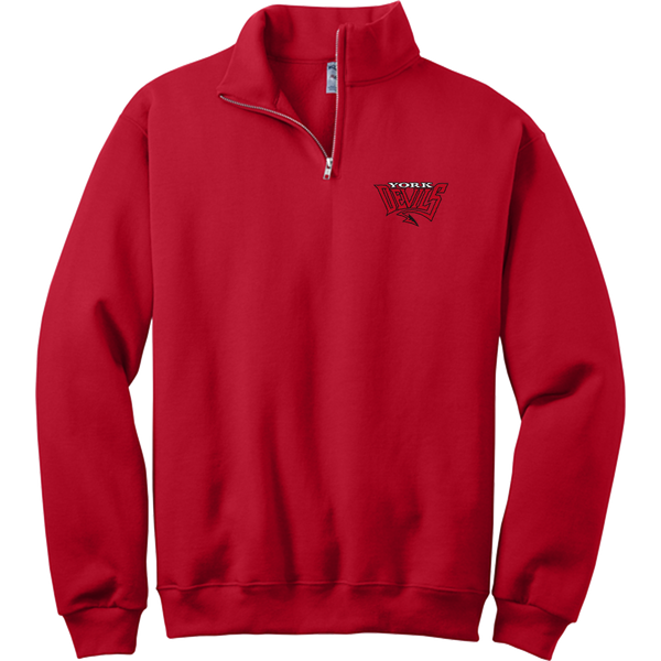 York Devils NuBlend 1/4-Zip Cadet Collar Sweatshirt