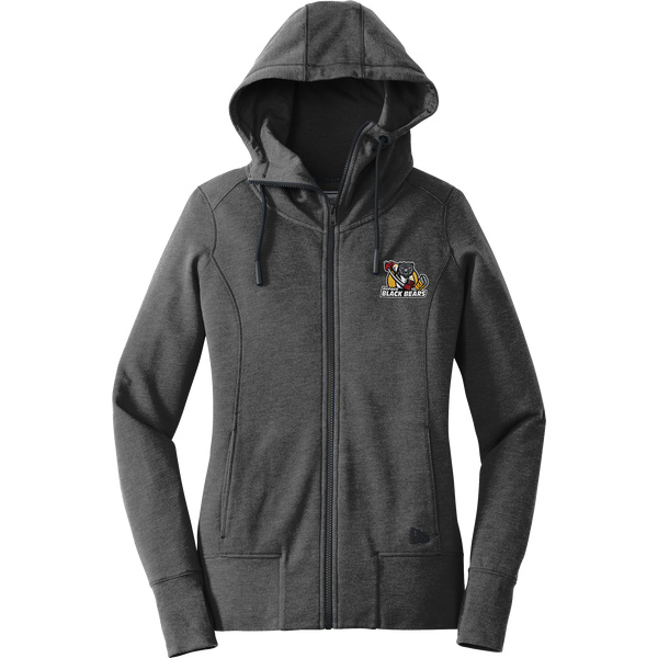 Dupage Black Bears New Era Ladies Tri-Blend Fleece Full-Zip Hoodie