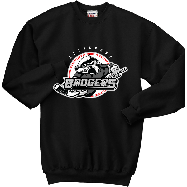Allegheny Badgers Ultimate Cotton - Crewneck Sweatshirt
