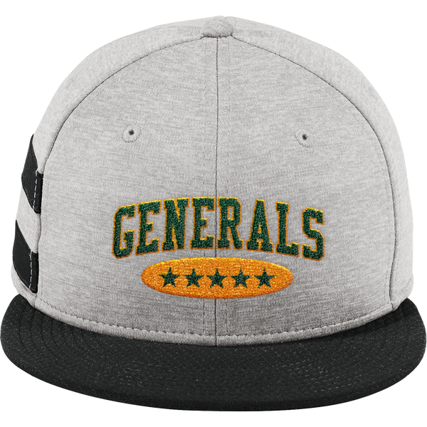 Red Bank Generals New Era Shadow Heather Striped Flat Bill Snapback Cap