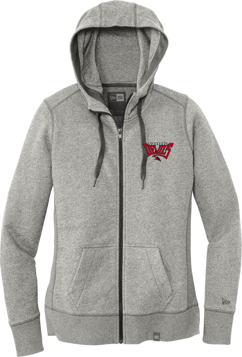 York Devils New Era Ladies French Terry Full-Zip Hoodie