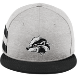 Allegheny Badgers New Era Shadow Heather Striped Flat Bill Snapback Cap