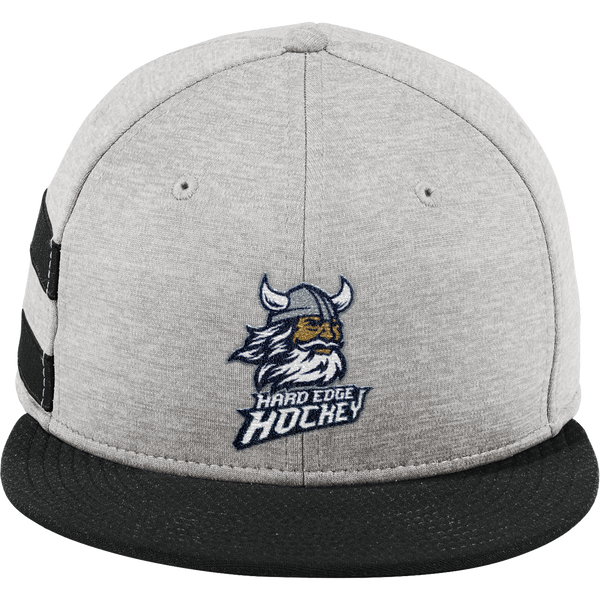 Hard Edge Hockey New Era Shadow Heather Striped Flat Bill Snapback Cap