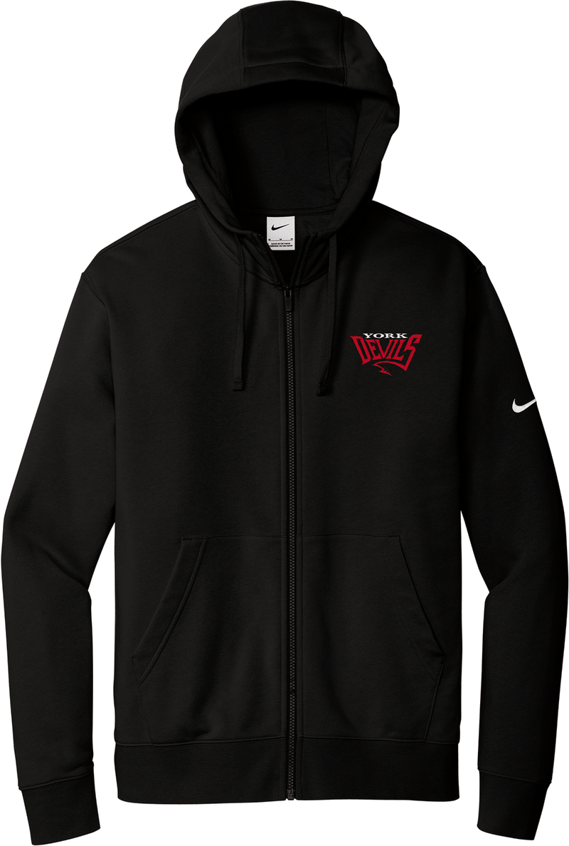 York Devils Nike Club Fleece Sleeve Swoosh Full-Zip Hoodie