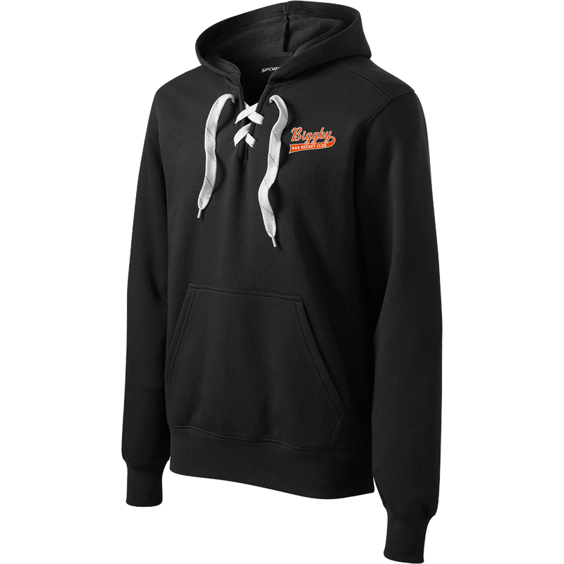 Biggby Coffee AAA Lace Up Pullover Hooded Sweatshirt