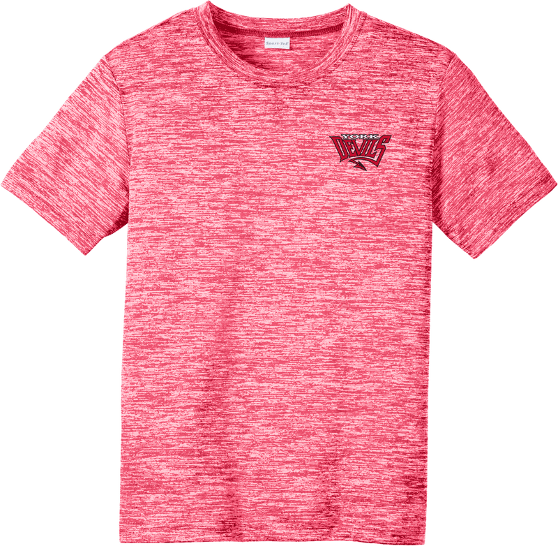 York Devils Youth PosiCharge Electric Heather Tee