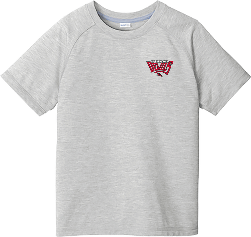 York Devils Youth PosiCharge  Tri-Blend Wicking Raglan Tee