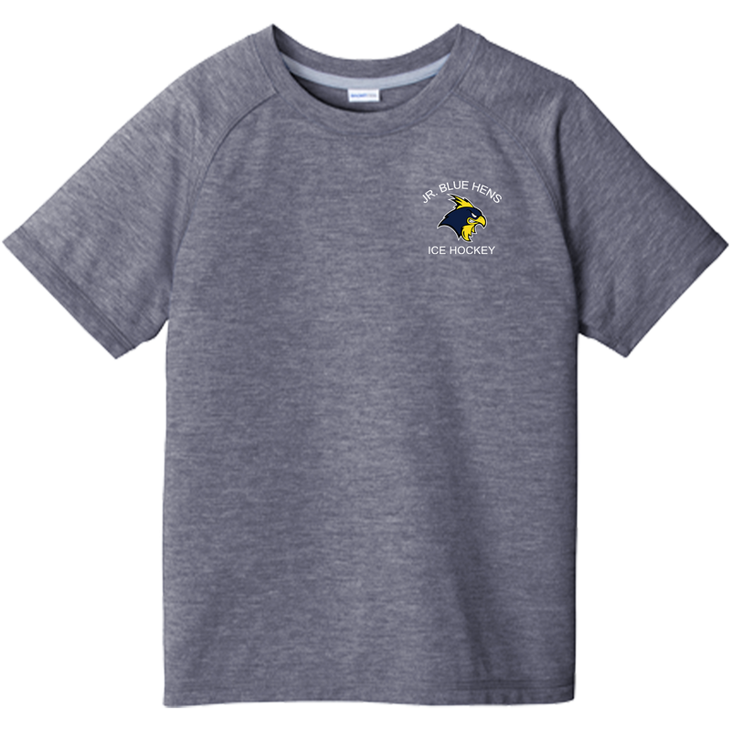 Delaware Jr. Blue Hens Youth PosiCharge Tri-Blend Wicking Raglan Tee